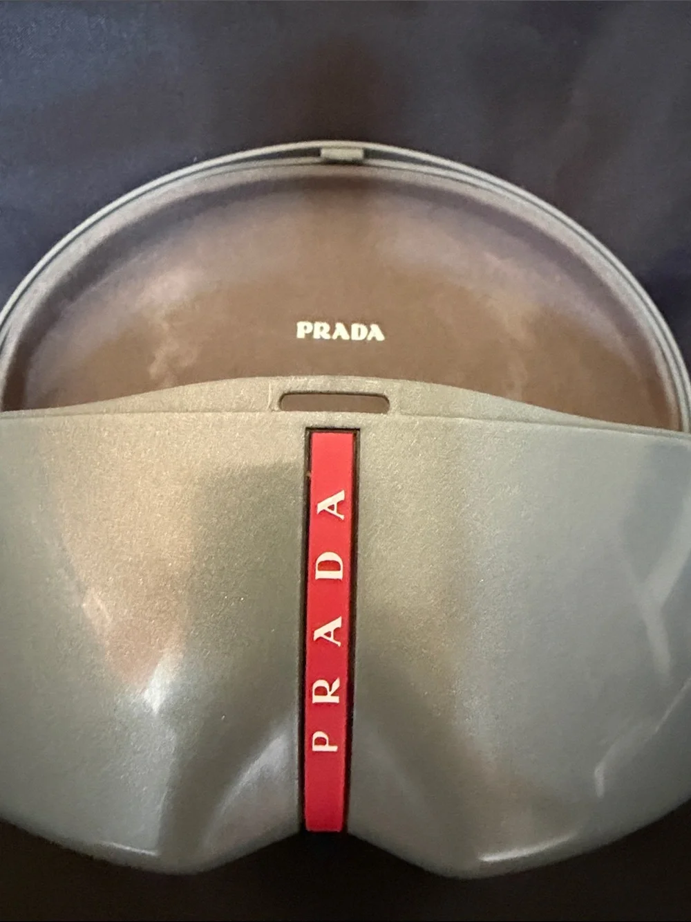 Prada Gray VR/AR Accessory Case with Red Stripe